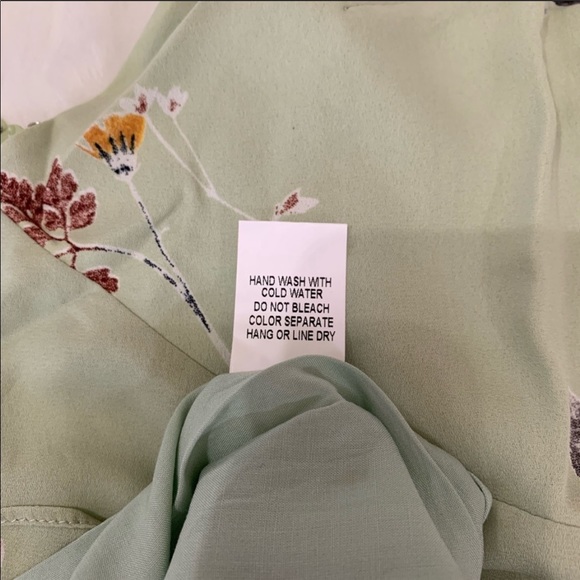 Green Floral Mini Dress - Picture 3 of 4